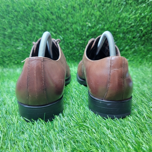 Karl Lagerfeld Paris Brown Leather Loafers Men's Size 9.5 Dress Shoes - Picture 4 of 9